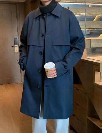 Trench MANFINITY by Shein, bleumarin