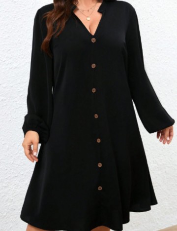 Rochie midi Shein Curve+, negru