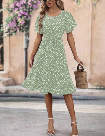 Rochie midi Shein, verde