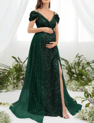 Rochie de ocazie Shein, verde