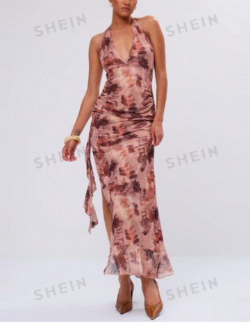 Rochie midi Shein, mix culori