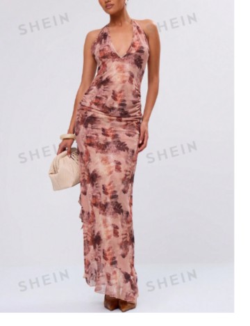 Rochie midi Shein, mix culori
