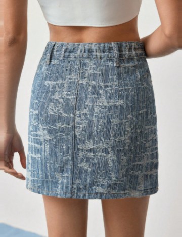 Fustă mini MOTF by Shein, albastru