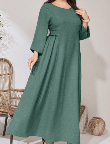 Rochie maxi Shein Curve+, turcoaz