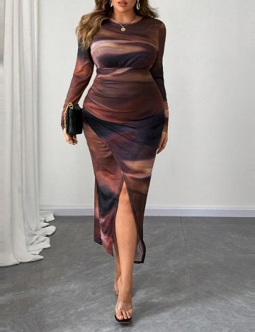 Rochie midi Shein, mix culori