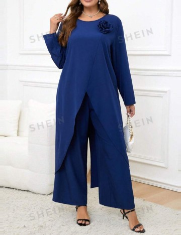 Compleu Shein Curve+, albastru