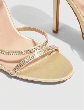 Sandale Cu Toc CUCCOO by SHEIN, crem