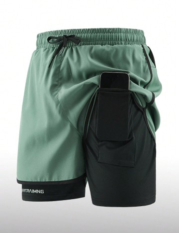 Pantaloni scurți Shein, verde