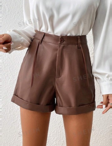 Pantaloni scurți Shein, maro
