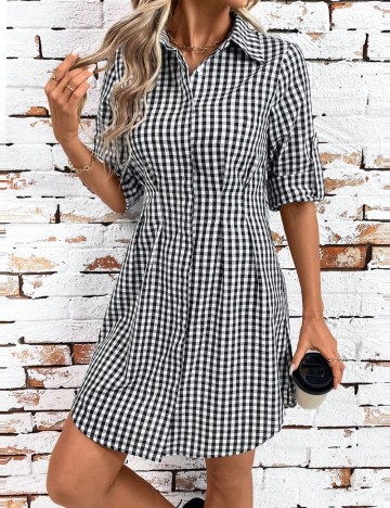 Rochie tip cămașă Shein, mix culori
