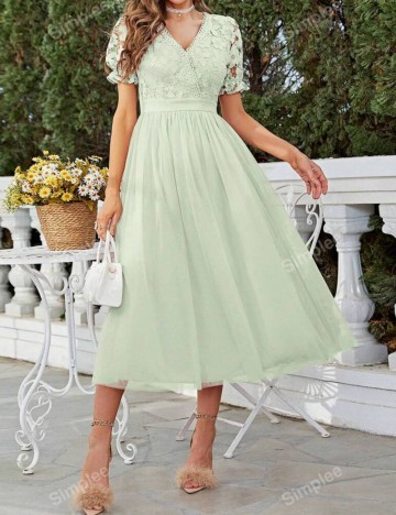 Rochie midi Shein, verde
