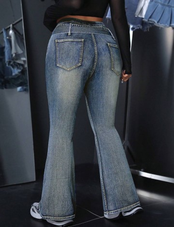 Jeans Shein Curve+, albastru