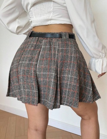 Fustă mini Shein Curve+, gri