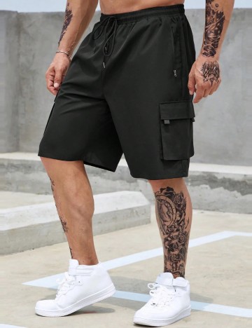 Pantaloni scurți MANFINITY by Shein, negru