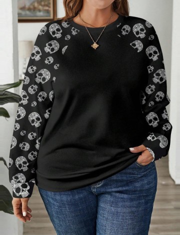 Bluză Casual Shein Curve+, negru