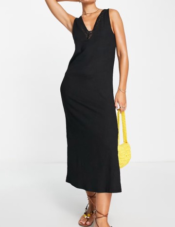 Rochie midi ASOS, negru
