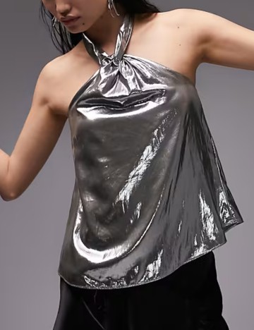 Top Topshop, argintiu