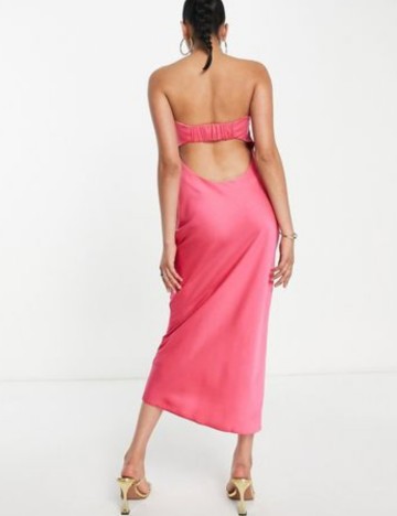Rochie midi ASOS, roz