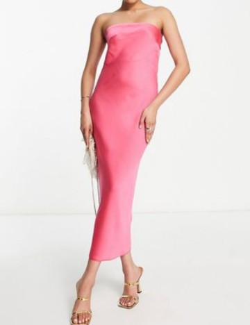 Rochie midi ASOS, roz
