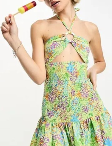 Rochie mini Collusion, mix culori