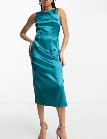 Rochie midi Urban Threads, albastru