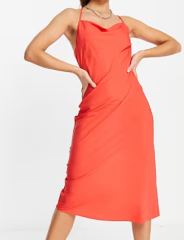Rochie midi Vero Moda, roșu