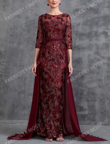 Rochie de ocazie Shein, vișiniu
