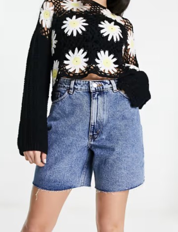 Pantaloni scurți de blugi Monki, albastru