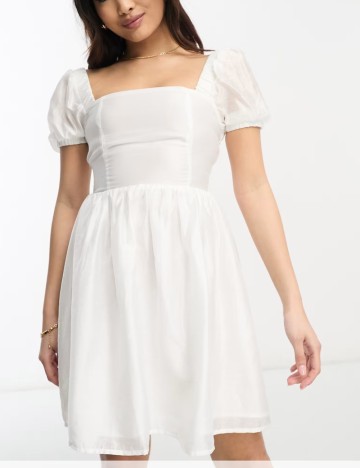 Rochie mini Collective, alb
