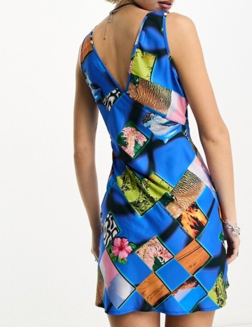 Rochie mini Collusion, mix culori