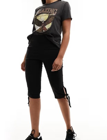 Pantaloni 3/4 ASOS, negru