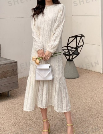 Rochie midi Shein, crem