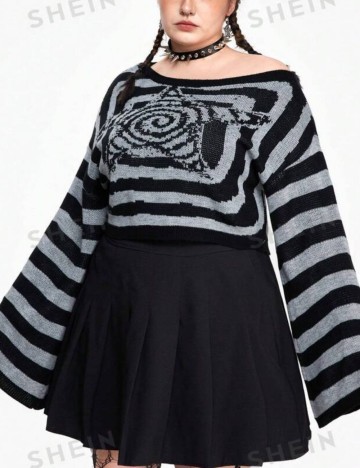 Pulover Shein Curve+, mix culori