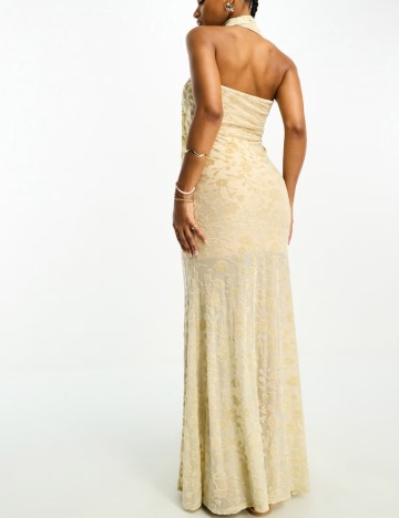Rochie maxi ASOS, crem
