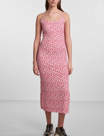 Rochie midi Pieces, roz
