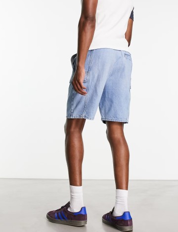 Pantaloni scurți de blugi ASOS, albastru