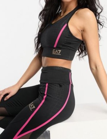 Bustieră sport Emporio Armani, negru