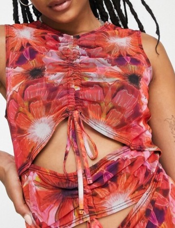 Rochie midi Topshop, mix culori