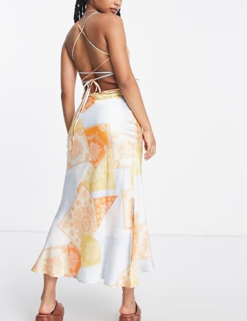 Rochie maxi Violet Romance, mix culori