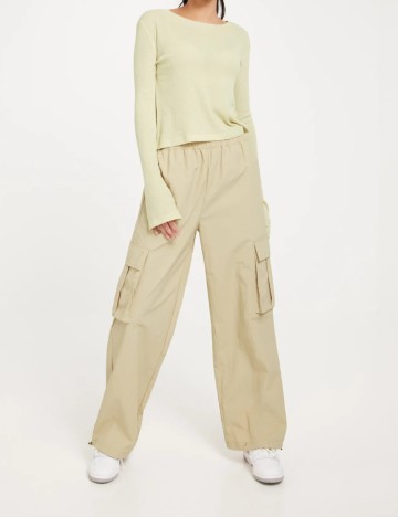 Pantaloni Only, crem