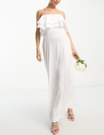 Rochie maxi Vila, alb