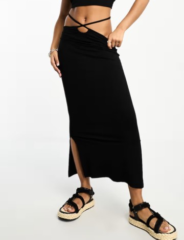 Fustă maxi ASOS, negru