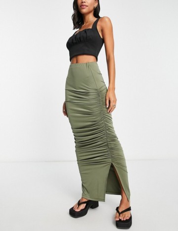 Fustă maxi Topshop, verde