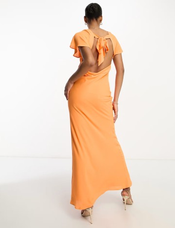 Rochie maxi ASOS, portocaliu