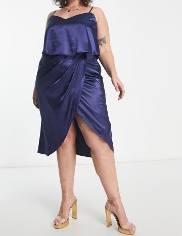 Rochie midi Urban Threads, albastru