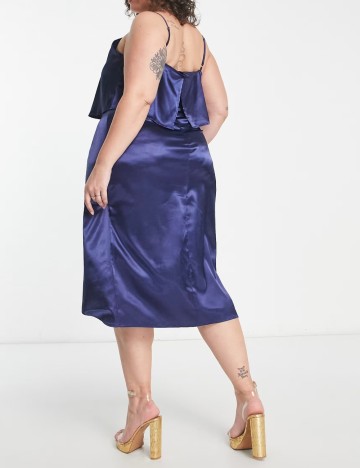 Rochie midi Urban Threads, albastru