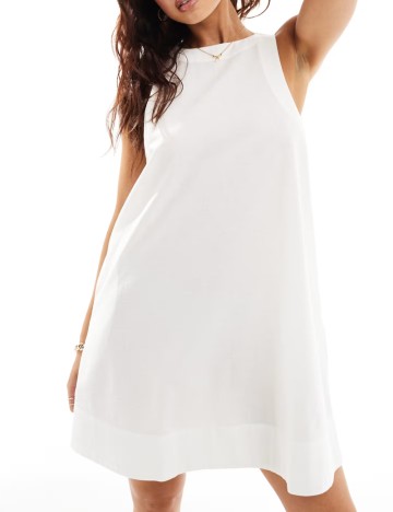Rochie mini ASOS, alb