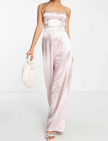 Salopetă lungă Miss Selfridge, roz