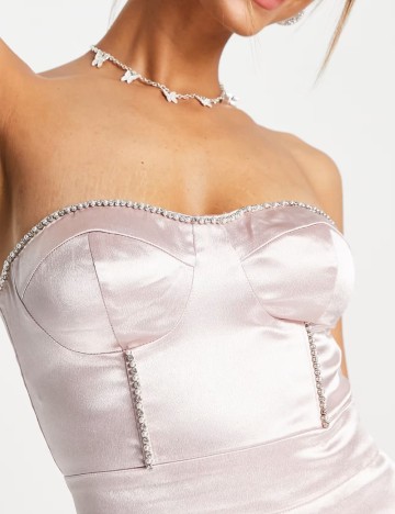 Salopetă lungă Miss Selfridge, roz