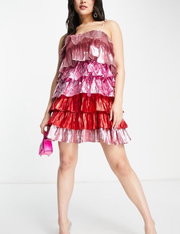 Rochie mini Collective, mix culori